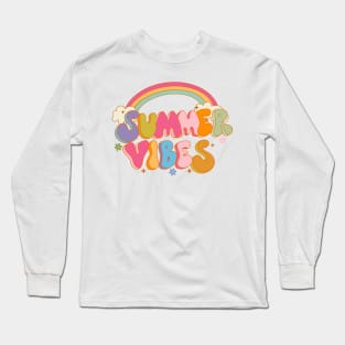 Summer vibes Retro  groovy Long Sleeve T-Shirt